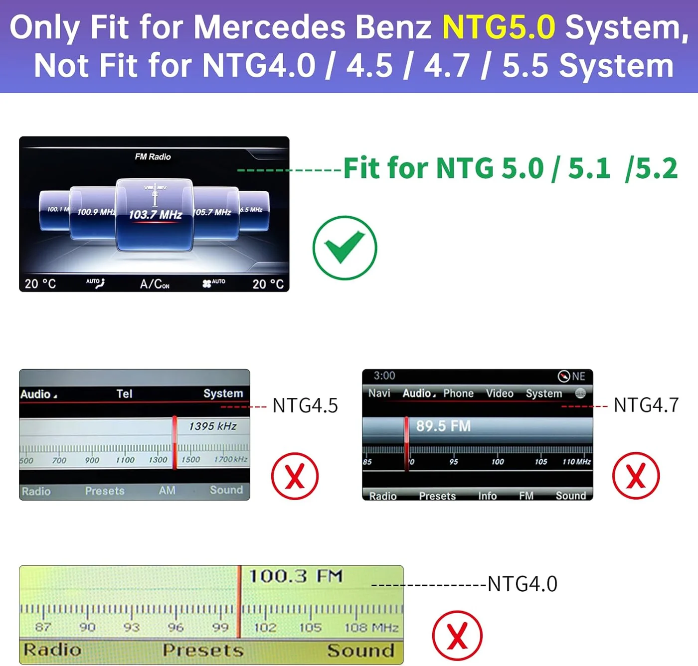 Road Top — Mercedes avec NTG 5.0 / 5.1 / 5.2, notamment W205 2015–2018