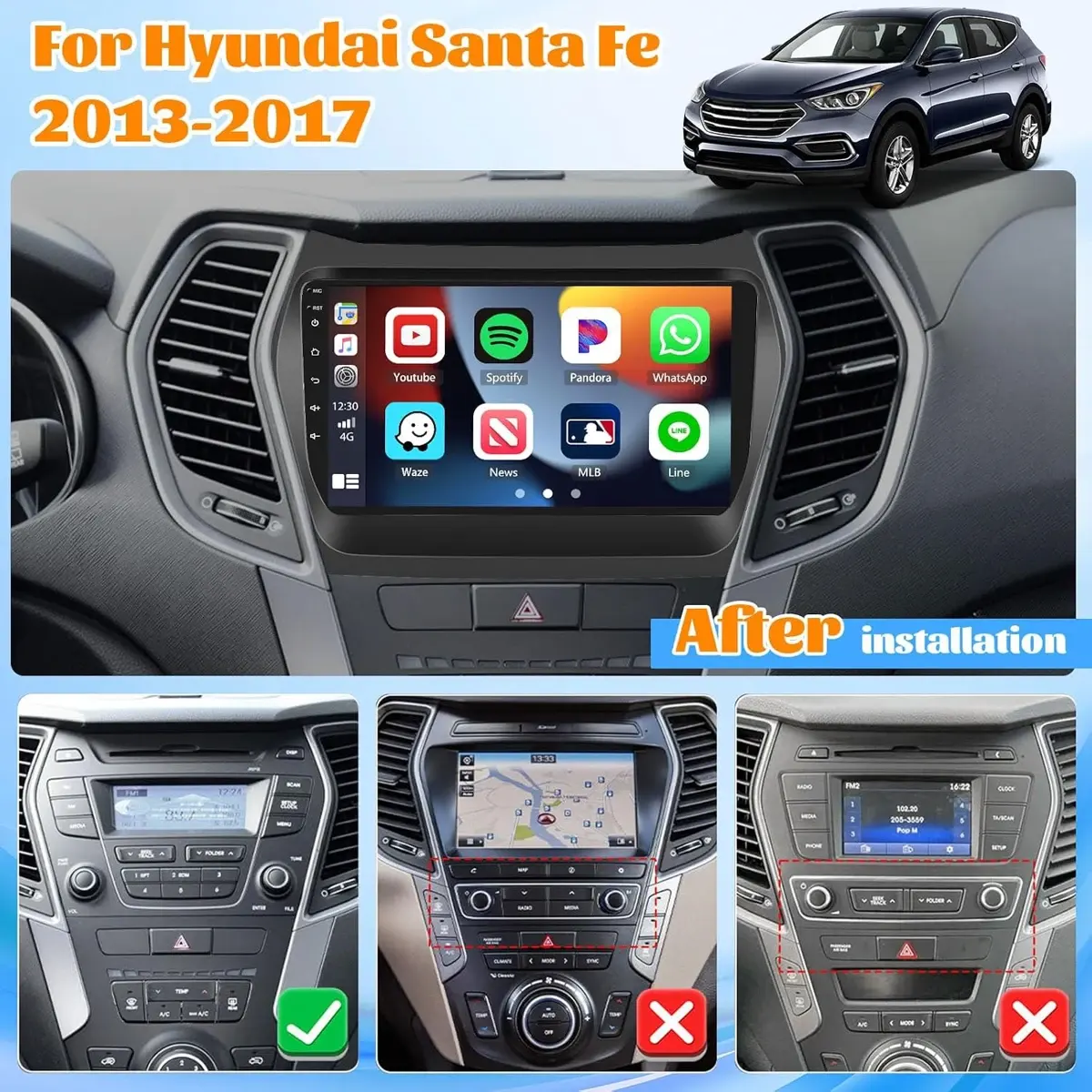 Roinvou — Hyundai Santa Fe IX45 de 2018 (référence couvrant 2013–2018)