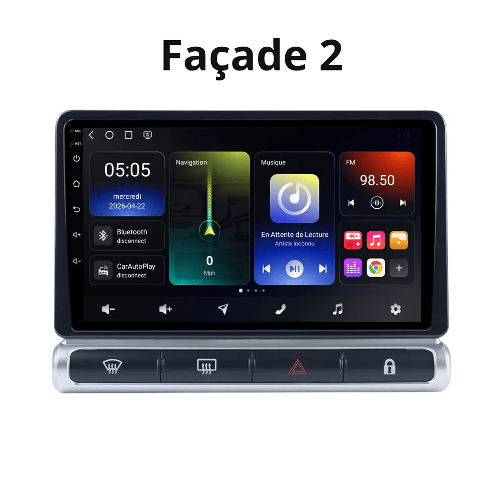 Autoradio Android 9″ pour Citroën C3 III (2016–2023) · vue 3