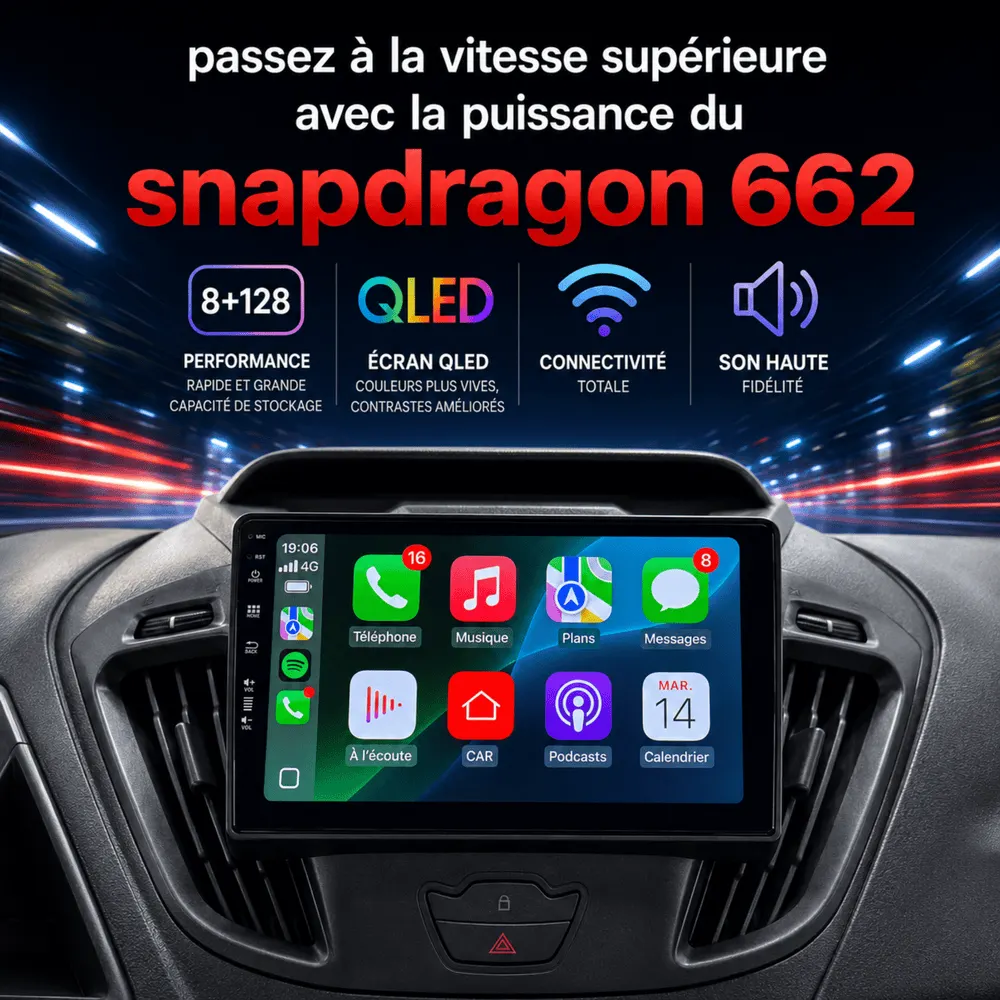 Autoradio Android 9″ pour Ford Tourneo Custom