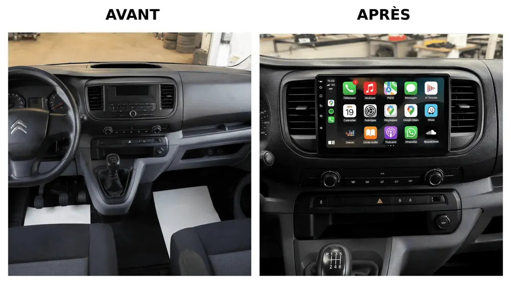 Autoradio Android 9″ pour Citroën Jumpy 3/Combi (2016–2024) · vue 7