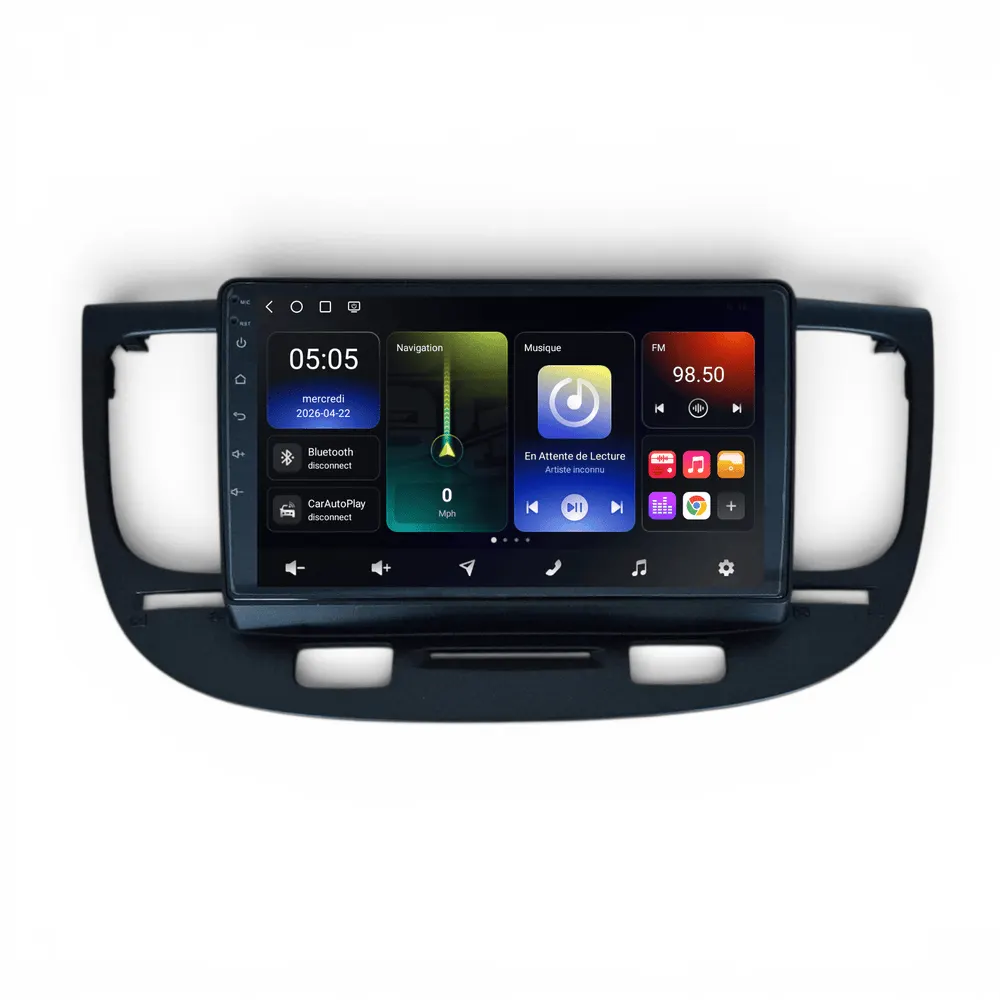 Autoradio Android 9″ pour Kia Rio 2 (2005–2011) · vue 2