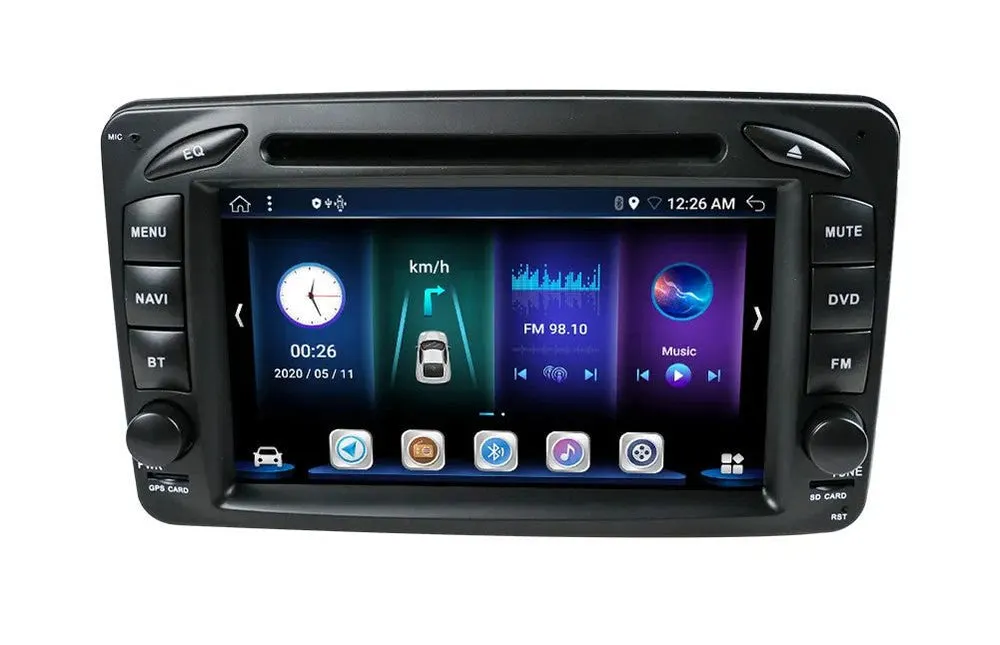 Autoradio Android pour Mercedes Benz CLK W209 (2002–2005) · vue 2
