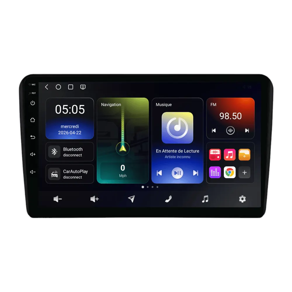 Autoradio Android 9″ pour Audi A3 (2003–2013) · vue 2