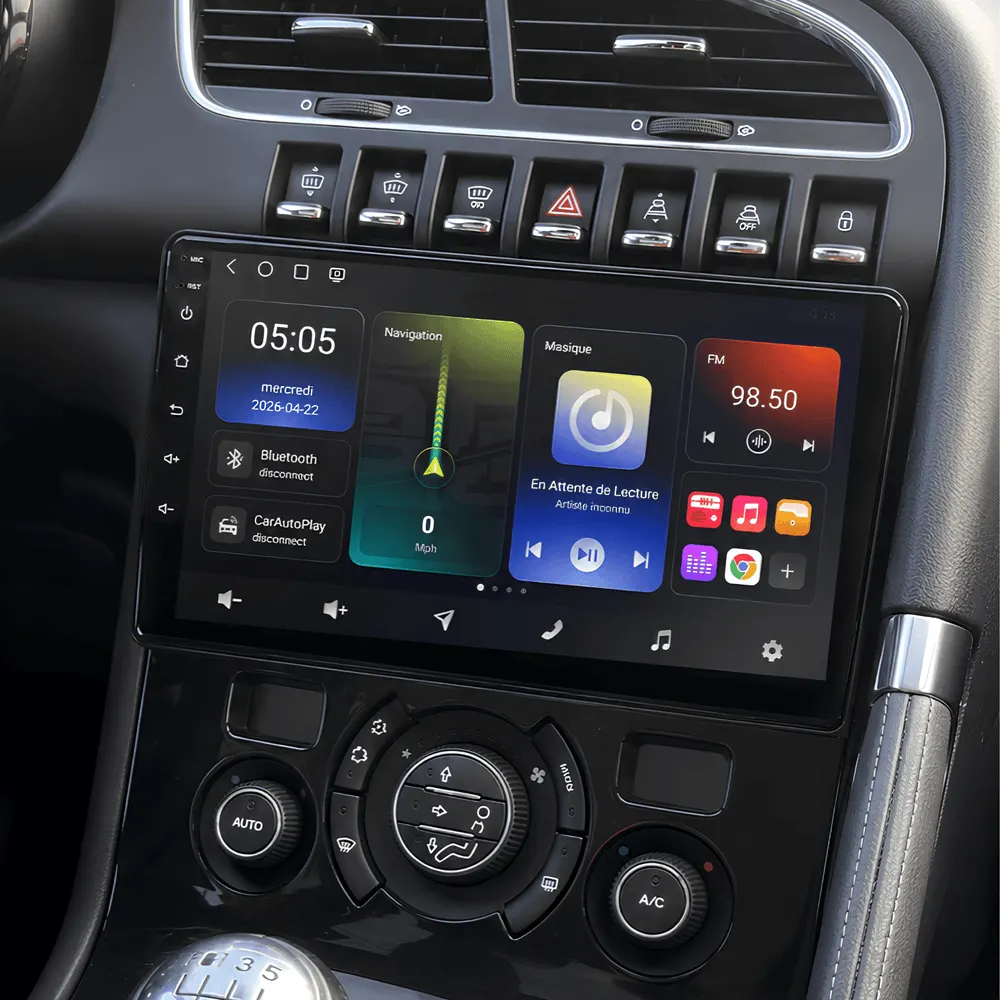 Autoradio Android 9″ pour Peugeot 5008 (2009–2017) · vue 5