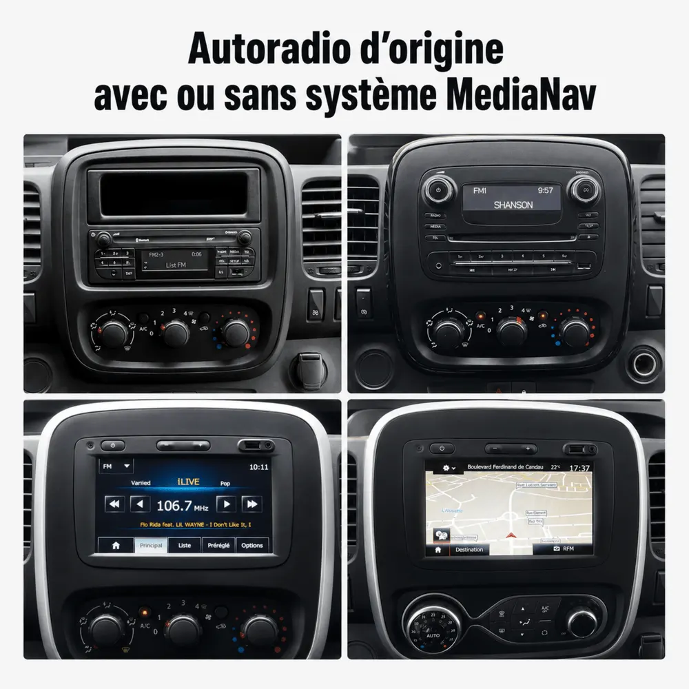 Autoradio Android 9″ pour Opel Vivaro B (2014–2019) · vue 4