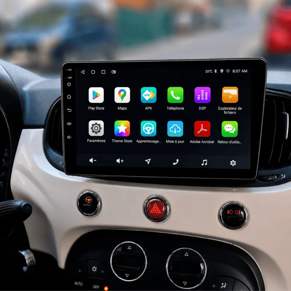 Autoradio Android 9″ pour Fiat 500/Abarth (À partir de 2016) · vue 7