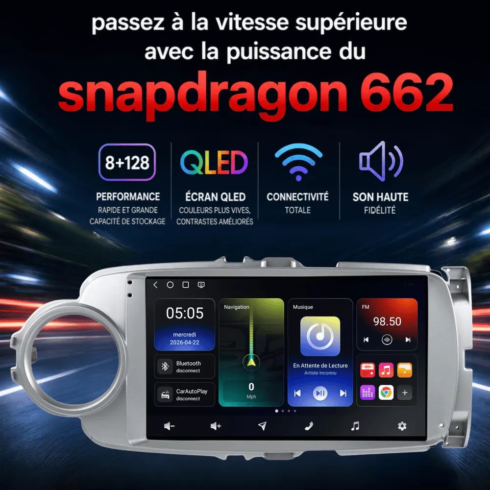 Autoradio Android 9″ pour Toyota Yaris