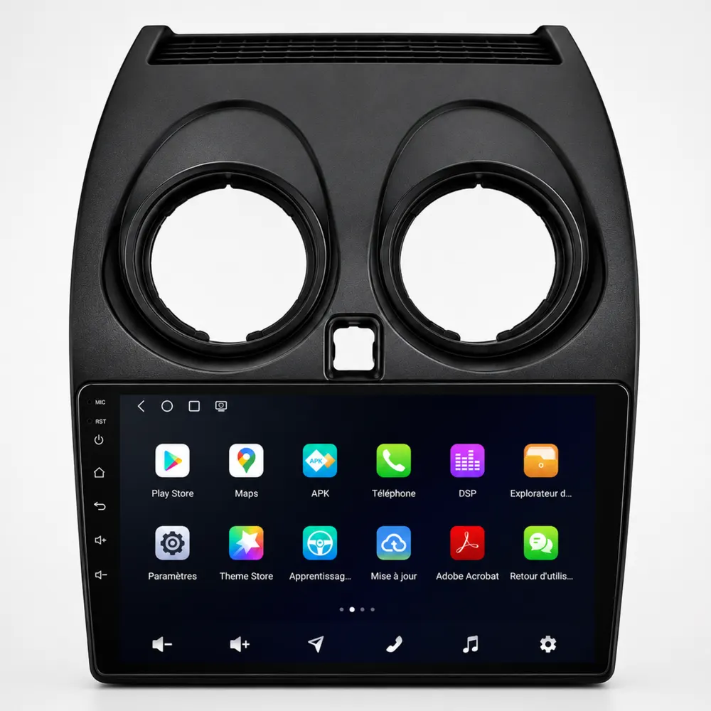 Autoradio Android 9″ pour Nissan Qashqai J10 (2007–2013) · vue 2