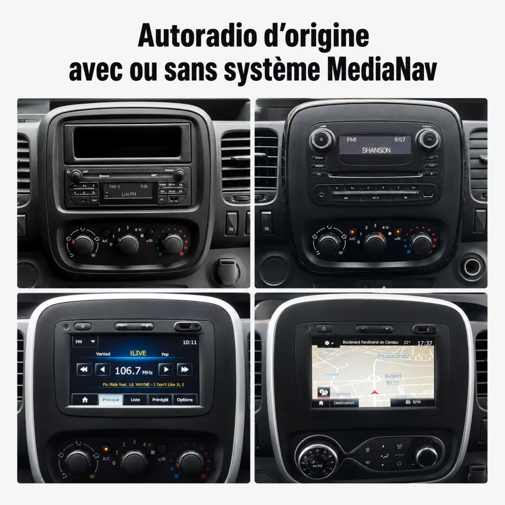 Autoradio Android 9″ pour Renault Trafic 3 (2014–2021) · vue 4