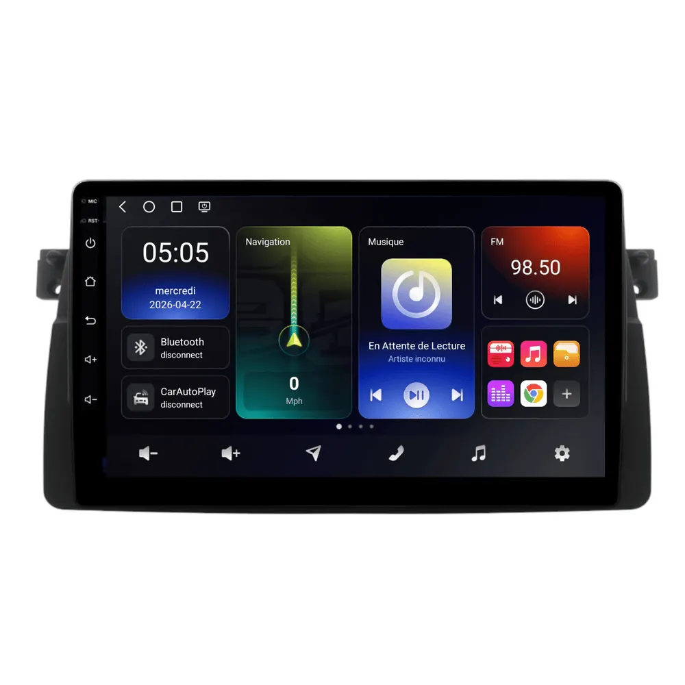 Autoradio Android 9″ pour BMW Série 3 E46 (1998–2006) · vue 6