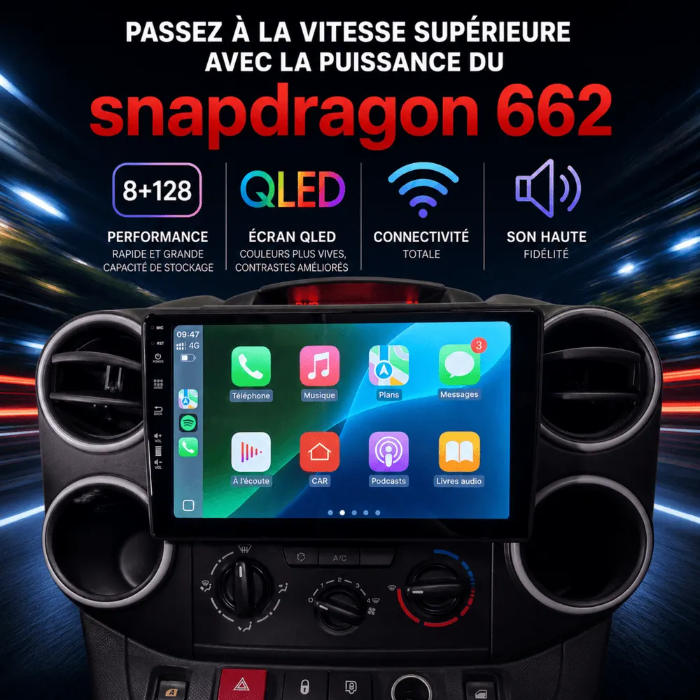 Autoradio Android 9″ pour Citroën Berlingo 2 / Multispace