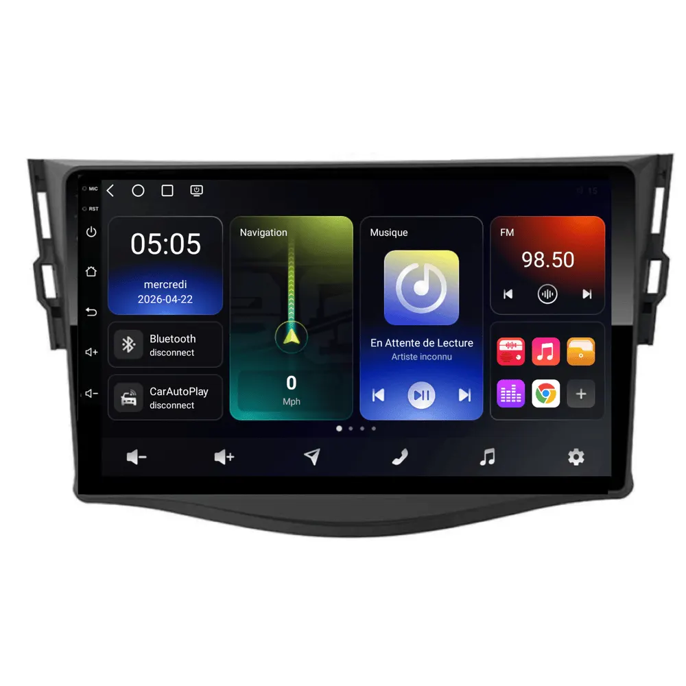 Autoradio Android 9″ pour Toyota RAV4 (2006–2012) · vue 2