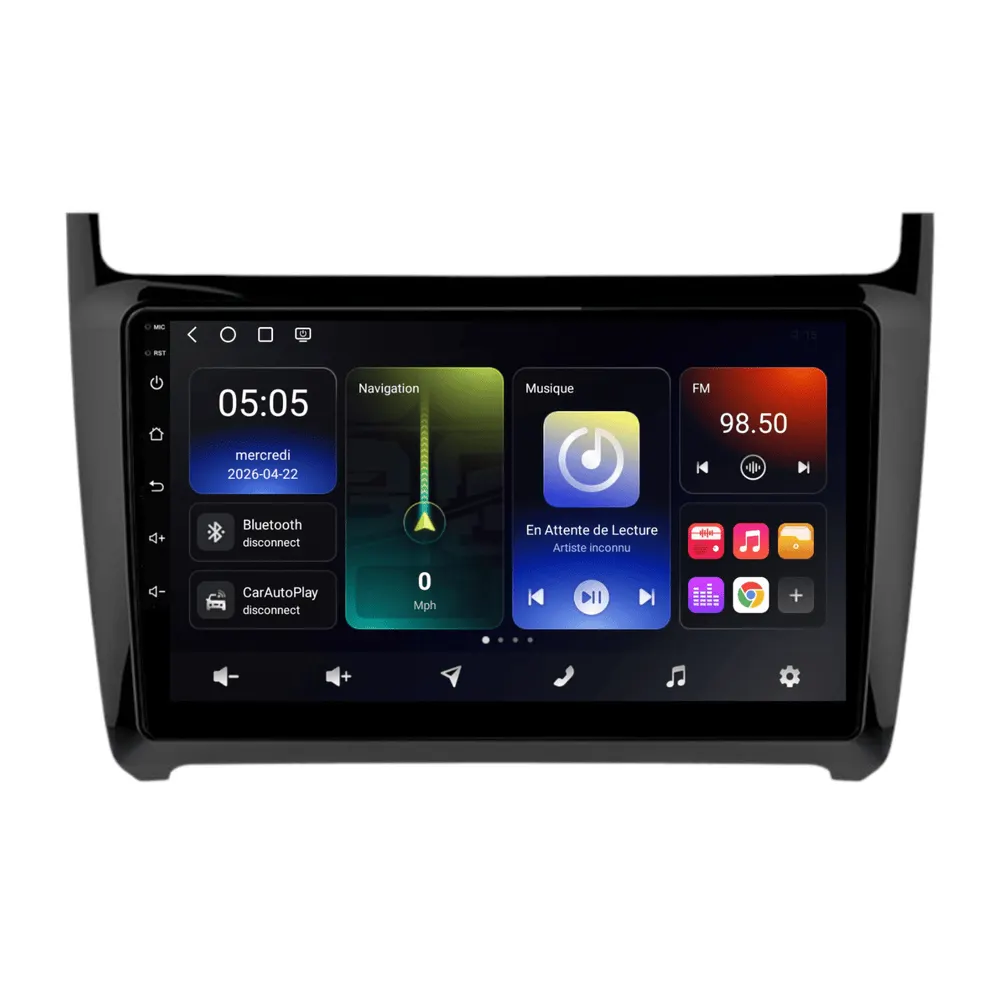 Autoradio Android 9″ pour Volkswagen Polo 6C (2014–2017) · vue 6