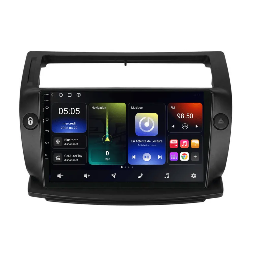 Autoradio Android 9″ pour Citroën C4 (2004–2010) · vue 8