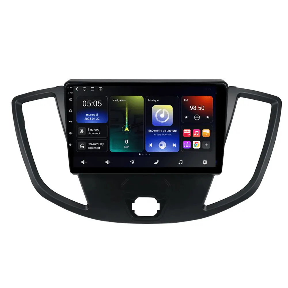 Autoradio Android 9″ pour Ford Transit (2014–2018) · vue 6