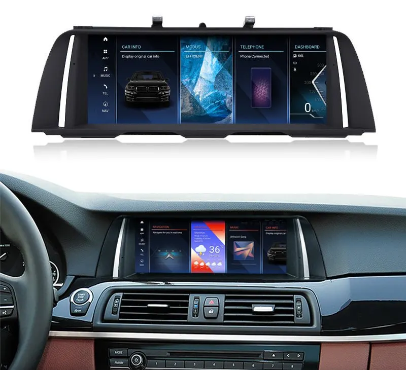 Écran Android 10,25″ pour BMW Série 5 F10/F11/F18 / M5 · CIC (2009–2012) · vue 2