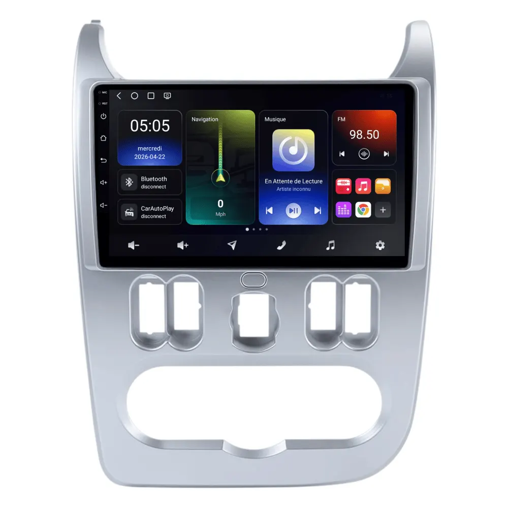 Autoradio Android 9″ pour Dacia Logan I (2008–2012) · vue 2