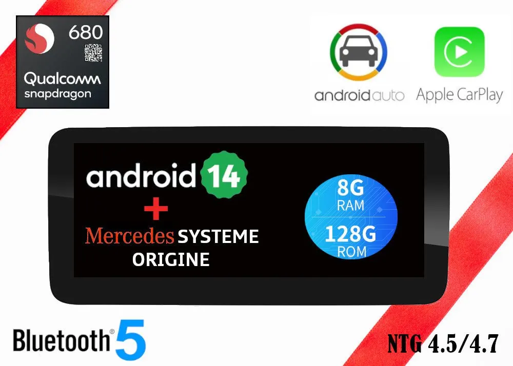 Écran Android 10,25″ pour Mercedes CLA · NTG 4.5 ET 4.7