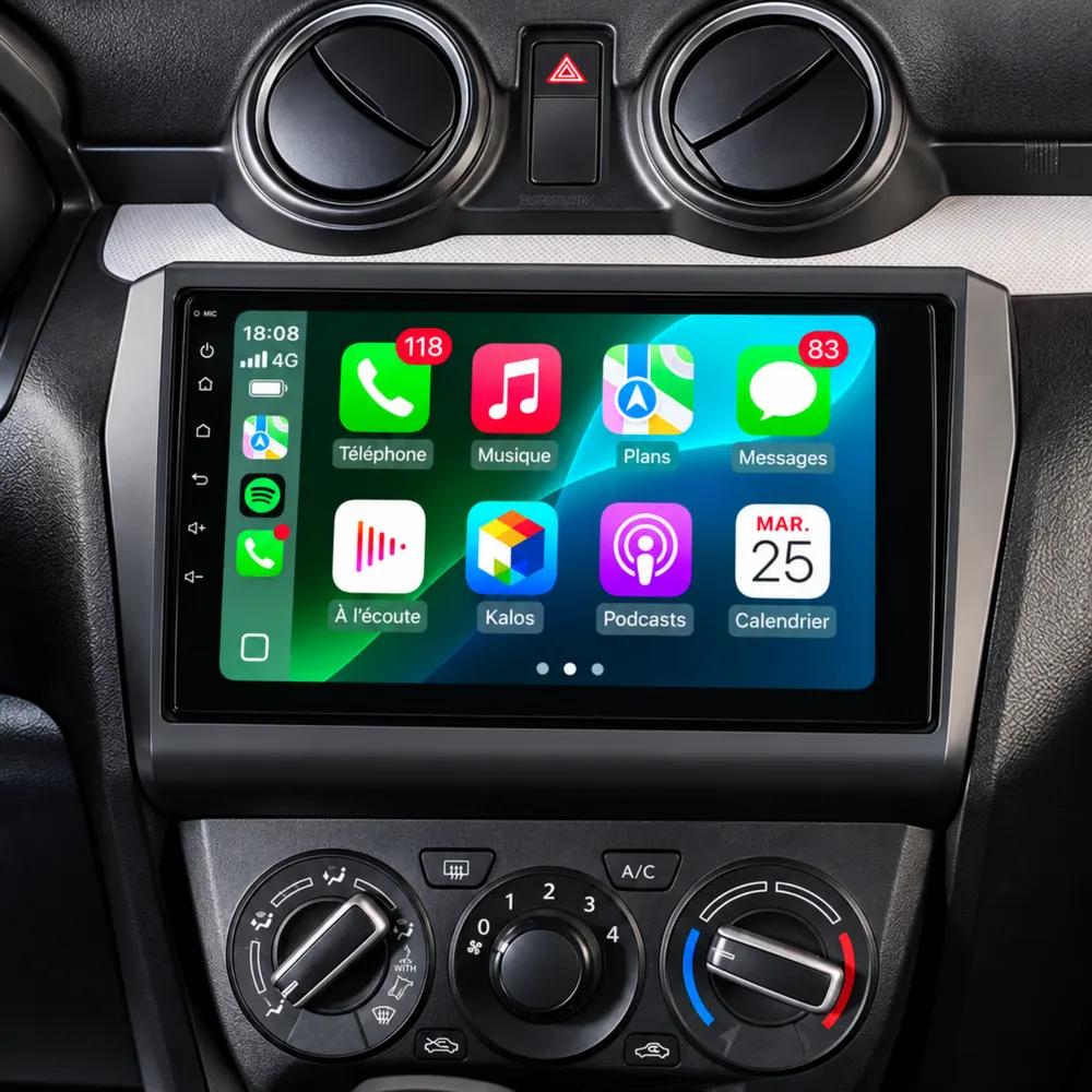 Autoradio Android 9″ pour Suzuki Swift (2017–2024) · vue 6