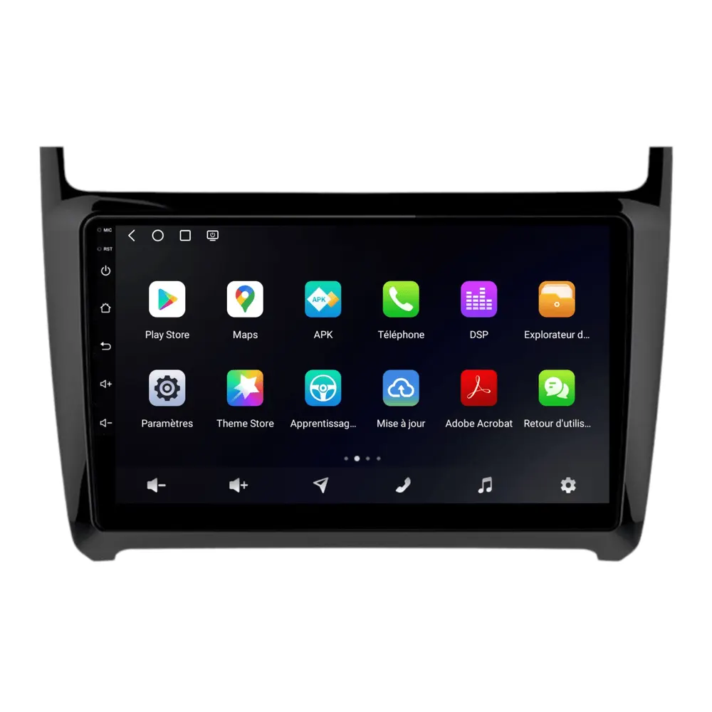 Autoradio Android 9″ pour Volkswagen Polo 6C (2014–2017) · vue 2