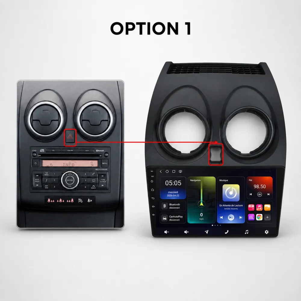 Autoradio Android 9″ pour Nissan Qashqai J10 (2007–2013) · vue 6