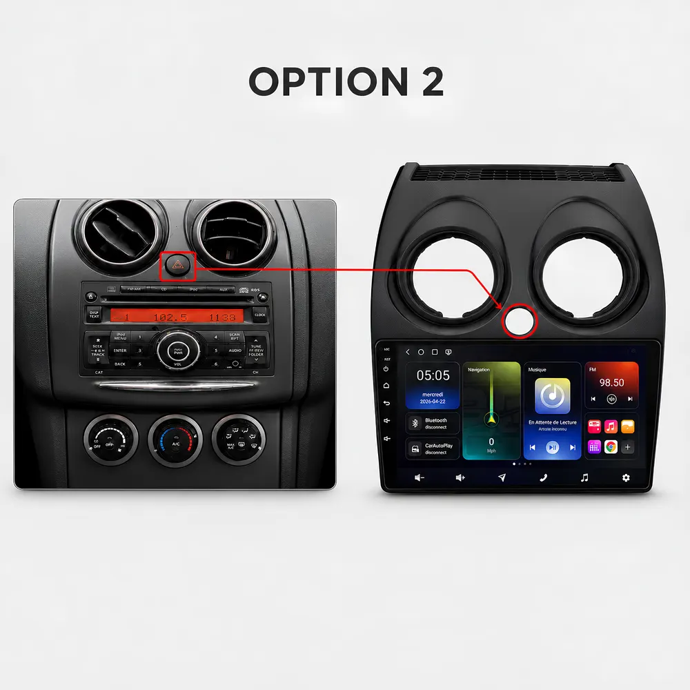 Autoradio Android 9″ pour Nissan Qashqai J10 (2007–2013) · vue 7