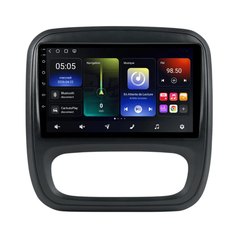 Autoradio Android 9″ pour Renault Trafic 3 (2014–2021) · vue 9