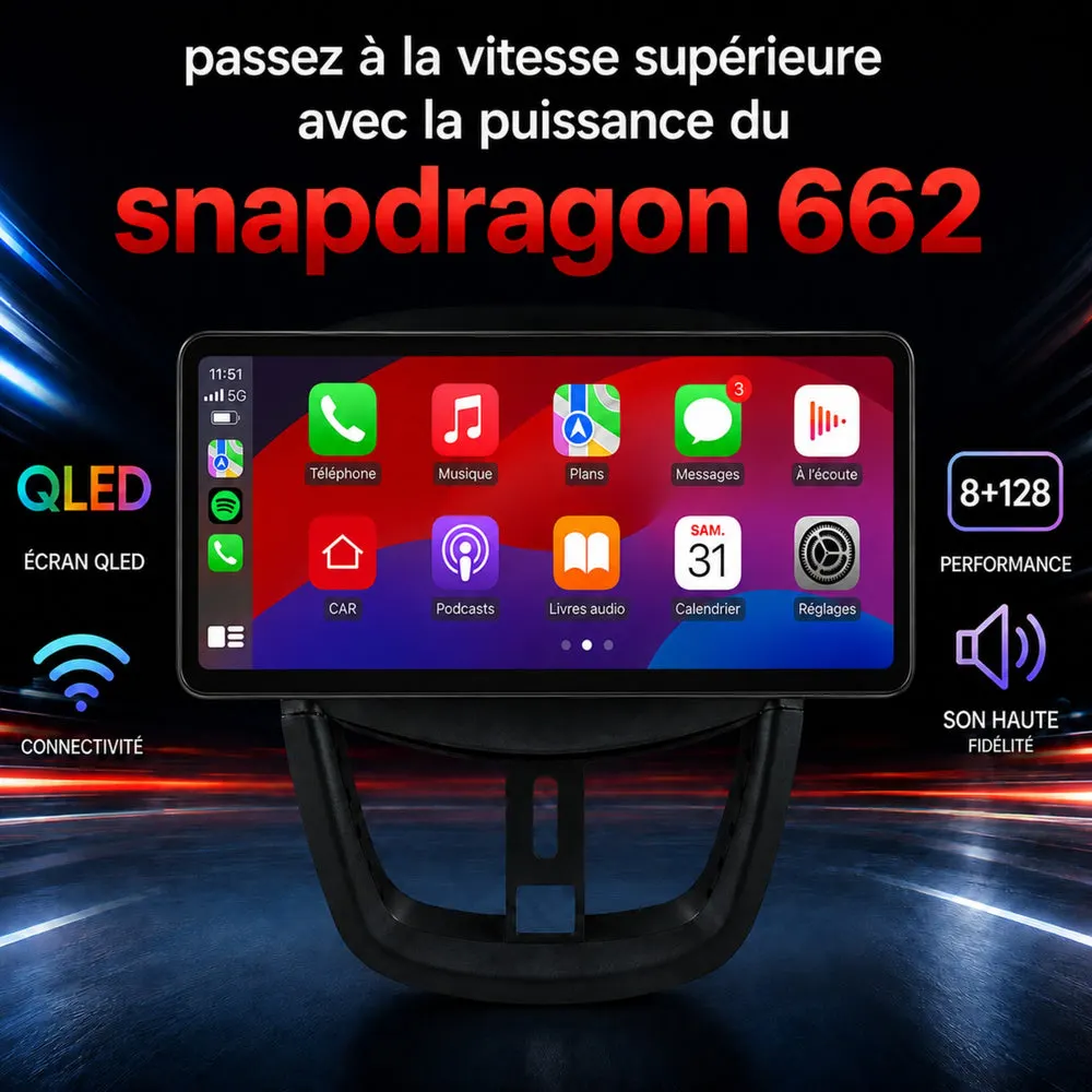 Autoradio Android 12,3″ pour Peugeot 207