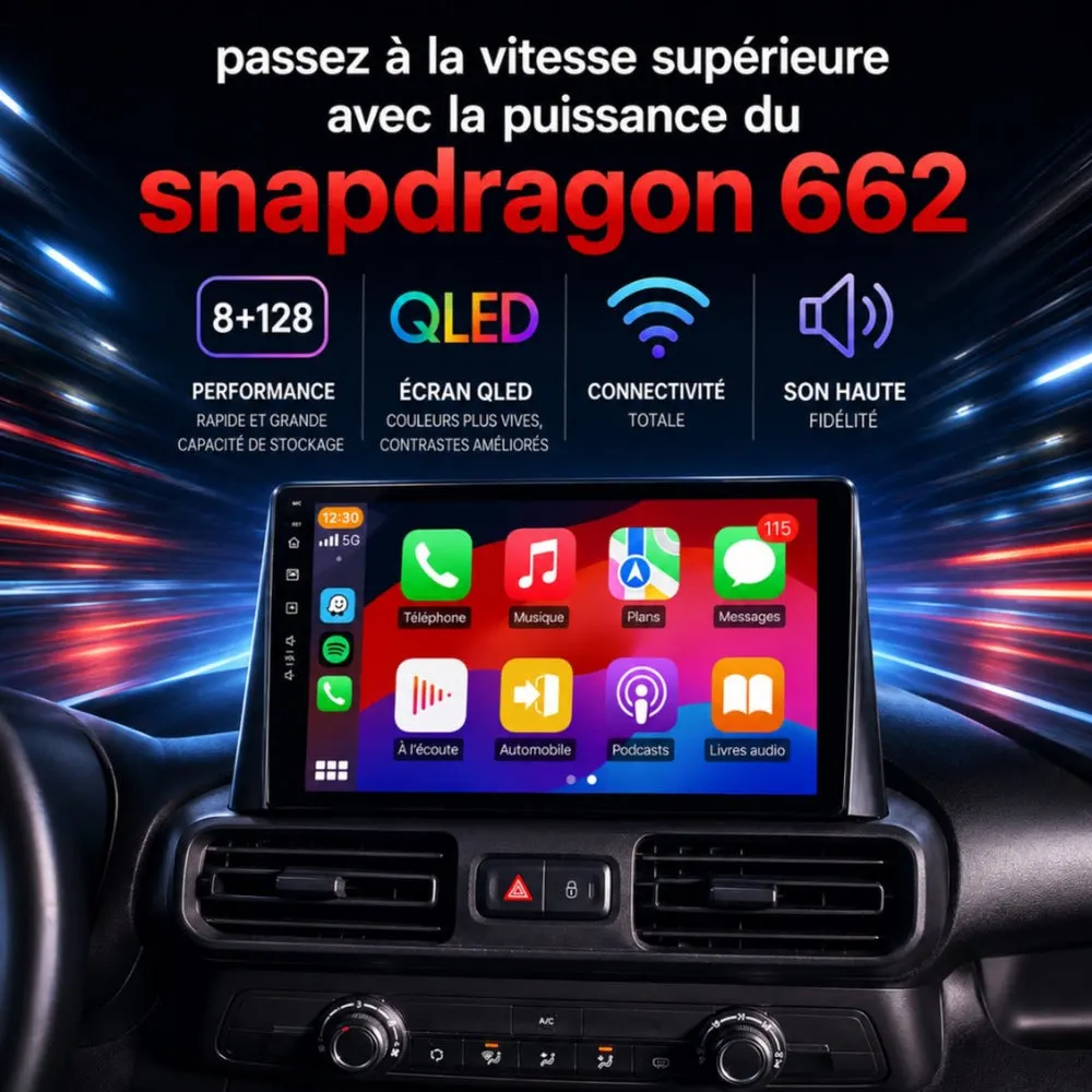 Autoradio Android 10,1″ pour Citroën Berlingo 3 / Multispace