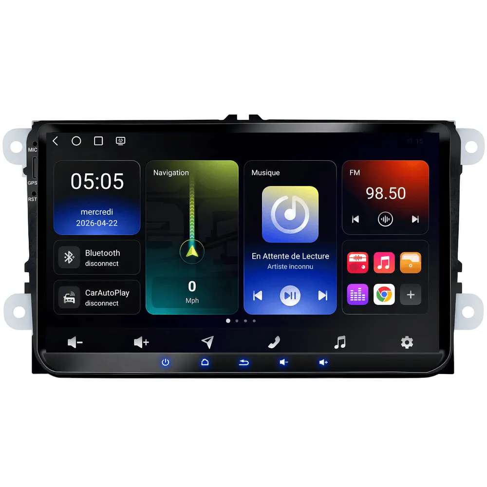 Autoradio Android 9″ pour Seat Leon (2005–2012) · vue 4
