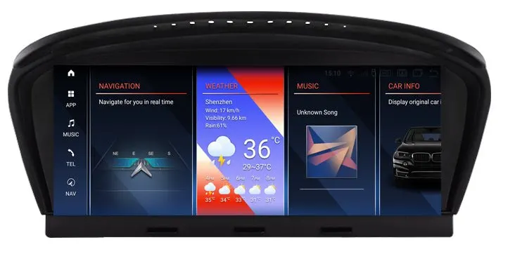Écran Android 8,8″ pour BMW Série 3 E90, E91, E92, E93 / M3 (2005–2012) · vue 2