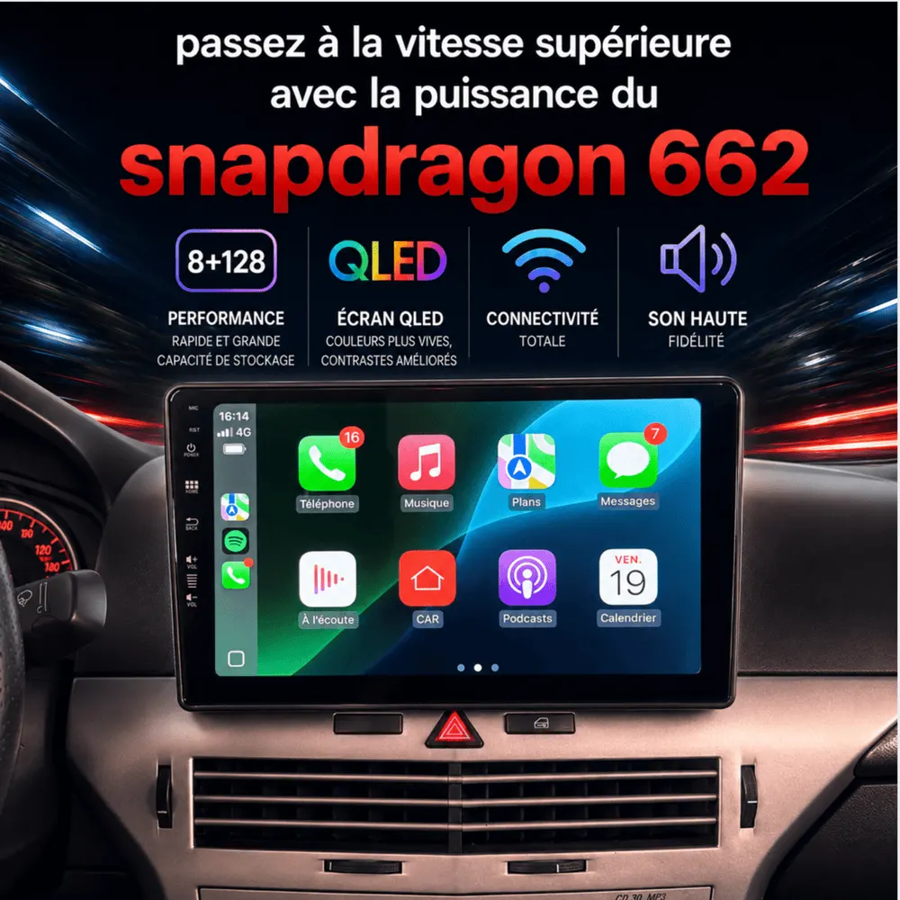 Autoradio Android 9″ pour Opel Astra H