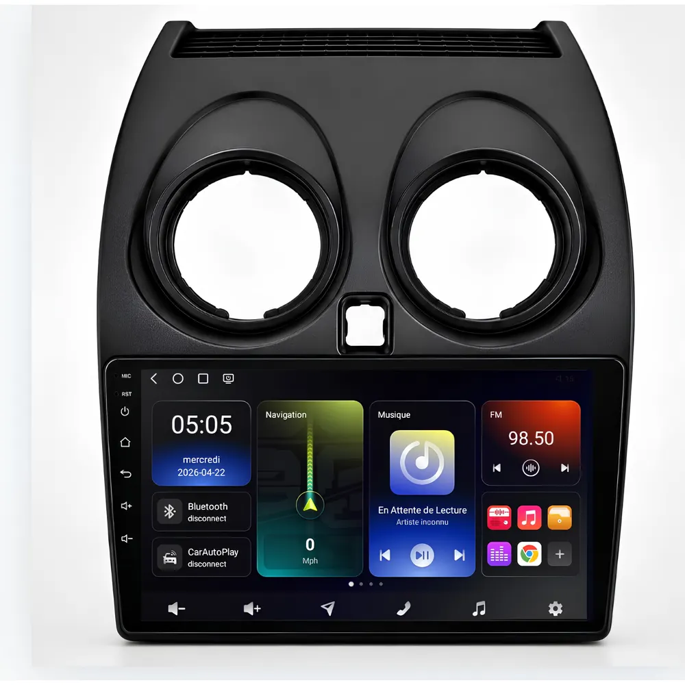 Autoradio Android 9″ pour Nissan Qashqai J10 (2007–2013) · vue 9