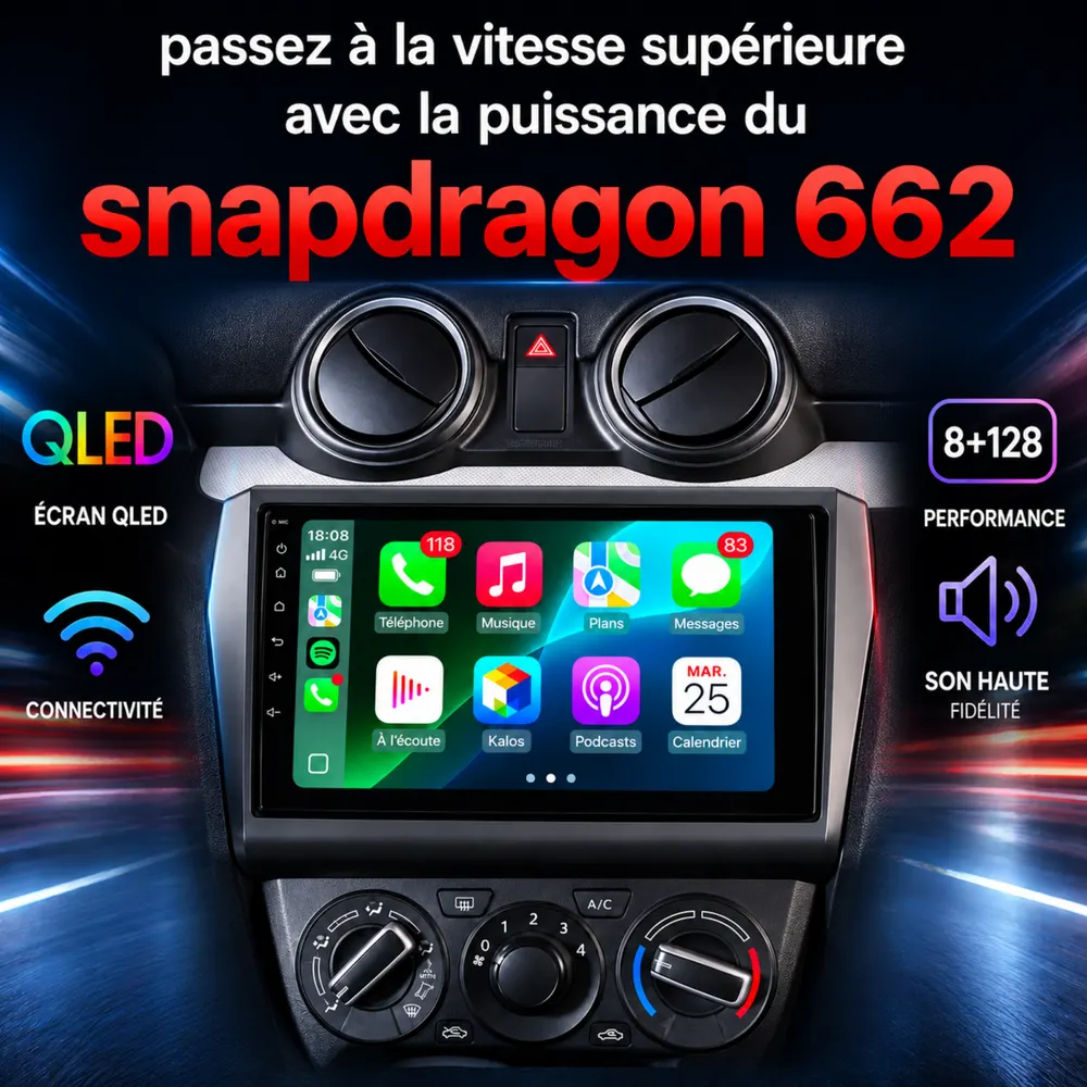 Autoradio Android 9″ pour Suzuki Swift