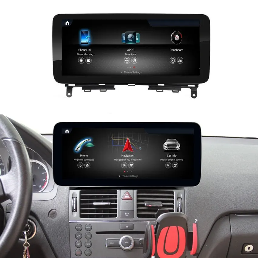 Écran Android 10,25″ pour Mercedes Classe C W204 (2007–2010) · vue 5