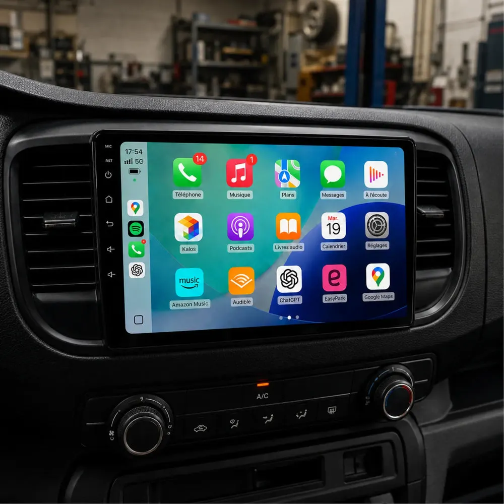Autoradio Android 9″ pour Citroën Jumpy 3/Combi (2016–2024) · vue 4