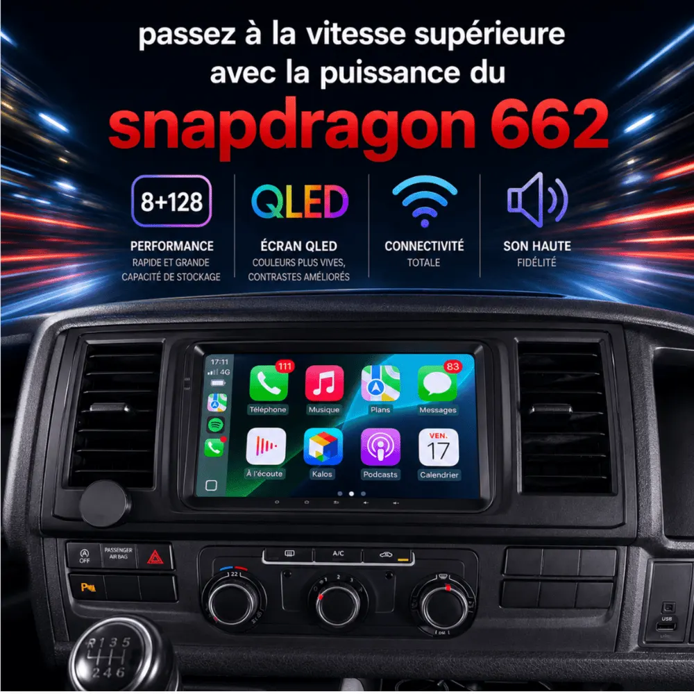 Autoradio Android 9″ pour Volkswagen Multivan/Transporter/Caravelle T6