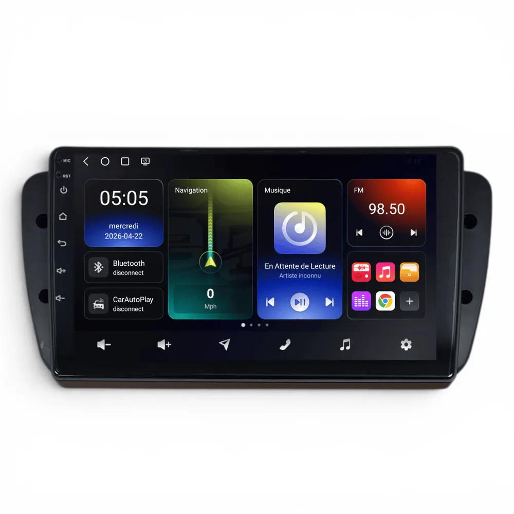 Autoradio Android 9″ pour Seat Ibiza (2008–2015) · vue 2